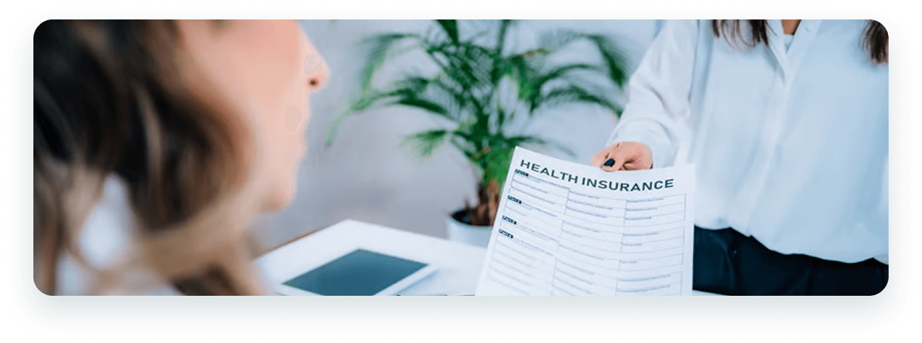 Applying for health insurance paperwork