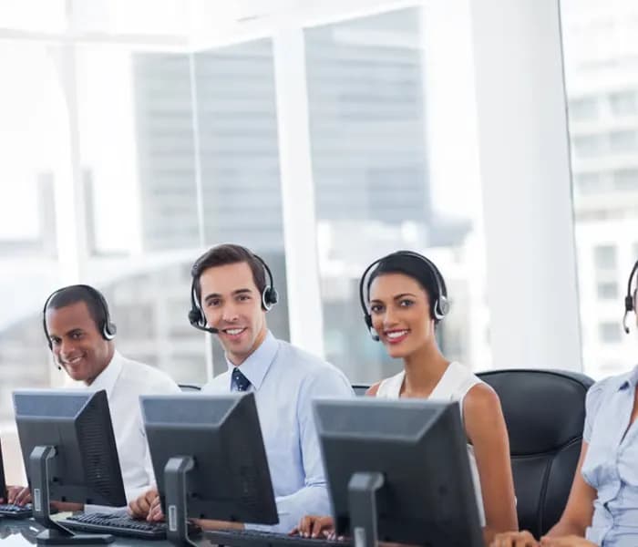Accessibility support team at their desks