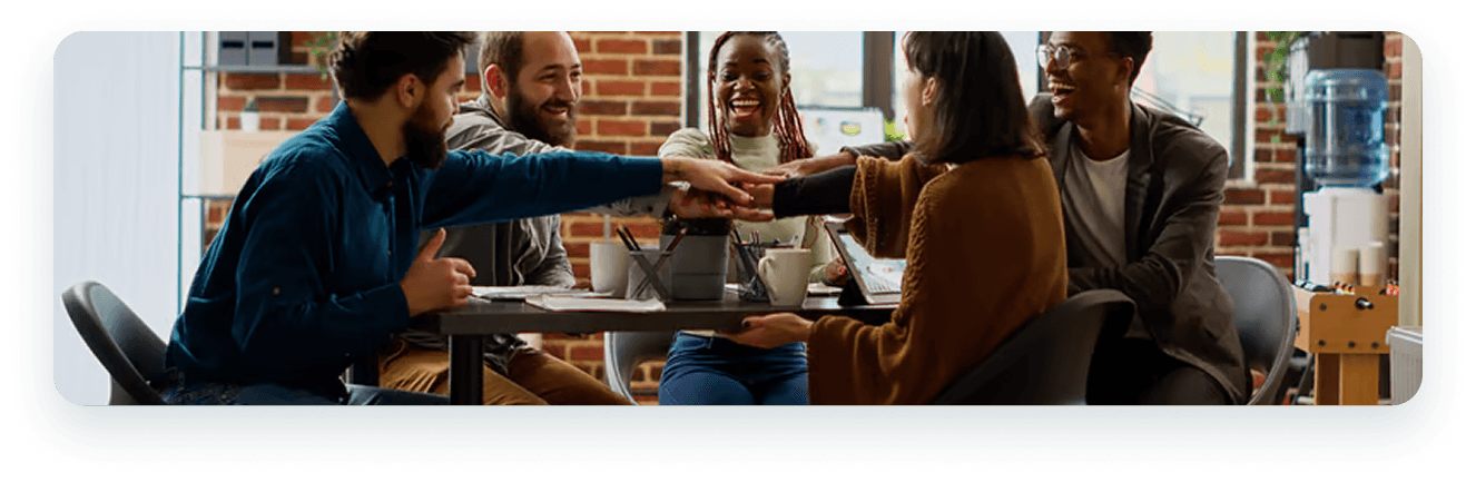 People working together on partnership strategy