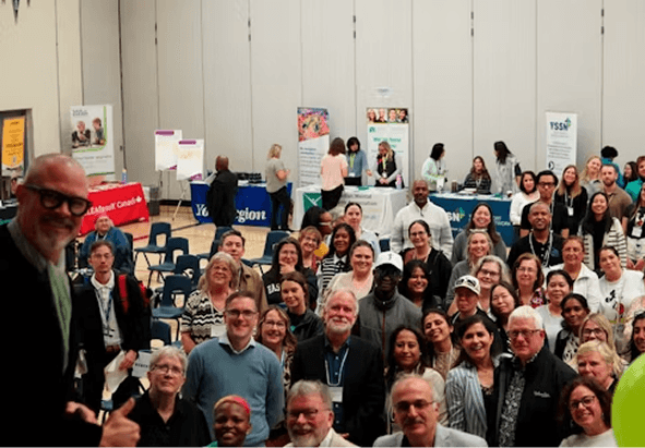 A large community gathering at an animal welfare event